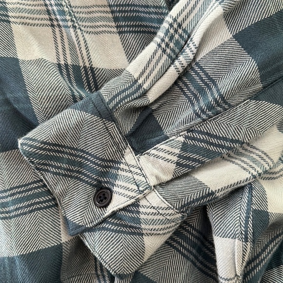 RAILS Hunter Plaid Flannel Shirt in Blue/Teal - Picture 6 of 7